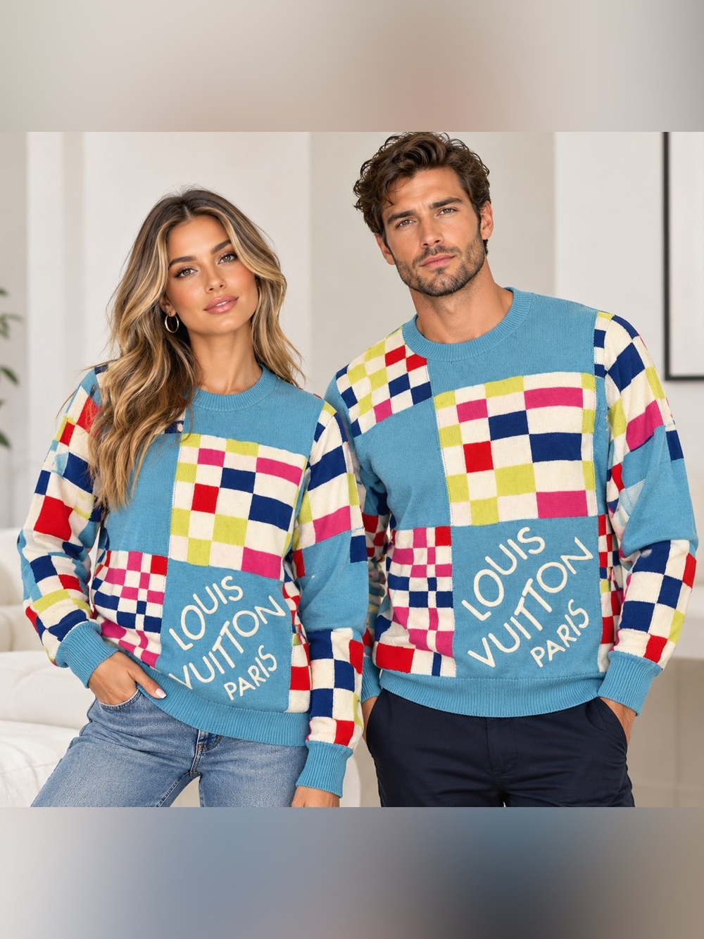 Louis Vuitton Giant Damier Distorted sweater S